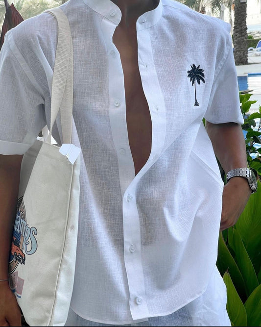 Palm linen shirt